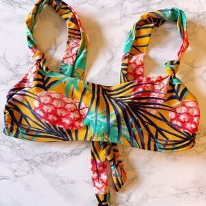 Aerie pineapple swim bikini top